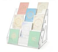 TIE-DailyNec Espositore in Acrilico a 5 Ripiani con Recinzioni, Organizer per Profumi, Ripiano Trasparente, Organizer per Smalti per Unghie, Figurine, Giocattoli, Colonie, Biglietti, Badge