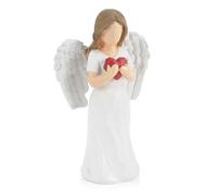 TIE-DailyNec Statua Dell'angelo Custode, Statuetta Dell'angelo in Resina Statuetta Dell'angelo con il Cuore in Mano, Ornamento per la Casa, Regalo Commemorativo Dipinto a Mano