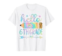 Tie Dye 6th Grade Back To School Hello Insegnante di sesta elementare Maglietta