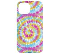Tie-Dye astratto Swirl Design Groovy Rainbow Retro Fun Custodia per iPhone 15
