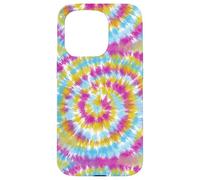 Tie-Dye astratto Swirl Design Groovy Rainbow Retro Fun Custodia per iPhone 15 Pro
