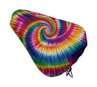 Tie Dye è colorato cuscino per bicicletta morbido imbottito per bici da uomo donna comfort coprisella impermeabile per bici da strada con coulisse cuscino di ricambio per mountain bike