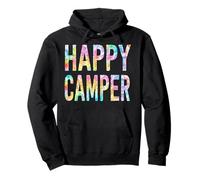 Tie-Dye - Fustella Vintage a Forma di Camper con Scritta Summer Camp Life Bright Felpa con Cappuccio