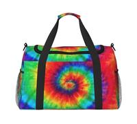 Tie Dye Hippies Borsone da viaggio Weekend Borsa Weekender Pernottamento Carry On Borsa a mano Allenamento Sport Ospedale