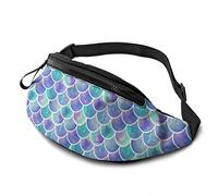 Tie Dye Mermaid Scale Tasca a Tracolla Regolabile Borsa a Tracolla Borsa sul Petto per Viaggiare Escursionismo Ciclismo Corsa