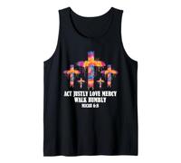 Tie Dye Micah 6 8 Act Justly Bibbia Pasqua Cristo Fede Croce Canotta