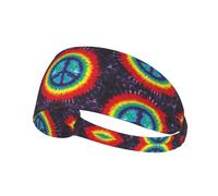 Tie Dye Peace Pattern Unisex Headband Elastica Fascia Sportiva Antiscivolo Fasce Per Capelli Per Fitness Ciclismo Sport