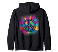 Tie Dye Peace Segno di Pace Year '60 Hippie Costume Peace Felpa con Cappuccio