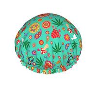 Tie Dye PeaceLeaf Cuffie da a per Donna, Cuffie da a Riutilizzabili Impermeabili Cuffie da Bagno Cuffia da a Turbante per Ragazze
