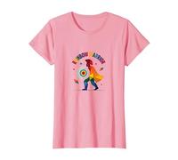 Tie Dye Rainbow Warrior: Grafica Colorata da Uomo Pride Maglietta, Donna, Rosa, L