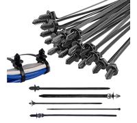 Tie per cavo self -blocking - Push Monte Zip Ties | Ties in filo resistente ai settori UV da 160pcs - Scatta nella cerniera del cavo per raggruppamento di fili interni, costruzione, rimorchio per barc