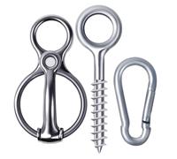 Tie Ring For Horses - Horse Tie Ring | Horse Training Equipment | Stainless Steel Heavy Duty Pull Back Release | Tying Retracting Indoor Outdoor Stall Stable Barn