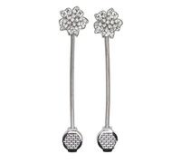 Tieback a tenda magnetica Clip di fiori di cristallo scintillante Lega inossidabile legame applicabile per soggiorno camera da letto