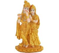 TIED RIBBONS Gold Plated Radha Krishna Idol Statue Showpiece for Home Decor, Housewarming Gifts for New Home, Pooja Decoration Item - Diwali Decoration for House, Indian Gift Item
