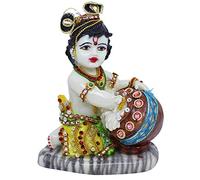TIED RIBBONS Il Signore Krishna Makhan Chor Idol Decorative statua (19 x 15 x 9 cm, multicolore)