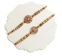 TIED RIBBONS Rakhi for Brother Set of 2 | Raksha Bandhan Rakhi Card | Roli Chawal Tika - Raksha bandhan Rakhi Bracelet for Brother Rakhi Thread | Rakhi Gift for Brother | Rakhi for Bhaiya | Bro Rakhi