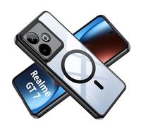Tieeyivv Cover Magnetica per Realme GT 7/GT 7T 5G Case con MagSafe, Anti-Caduta Frame in Silicone Morbido + Acrilico Transparent Coque, Custodia Transaprent Posteriore Cover Sottile Antiurto