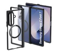 Tieeyivv Cover Magnetica per Samsung Galaxy Z Fold 7 5G Case con MagSafe, Anti-Caduta Frame in Silicone Morbido + Acrilico Transparent Coque, Custodia Transaprent Posteriore Cover Sottile Antiurto