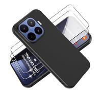 Tieeyivv Custodia per Xiaomi Mi 17T Pro Cover, Vetro Temperato Pellicola Protettiva Case Custodia Matte Sottile in TPU Morbido, Cover Protezione Anti-Caduta- Nero