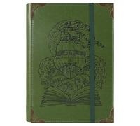 TIEFOSSI A5 Raccoglitore 6 Anelli Quaderno per Donna Uomo, Diario con Copertina Rigida in Pelle PU, Diario Vintage con Motivo Nave, Quaderno a Righe per Scuola, Agenda, Viaggi, Lavoro, Organizer
