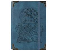 TIEFOSSI A5 Raccoglitore 6 Anelli Quaderno per Donna Uomo, Diario con Copertina Rigida in Pelle PU, Diario Vintage con Motivo Nave, Quaderno a Righe per Scuola, Agenda, Viaggi, Lavoro, Organizer