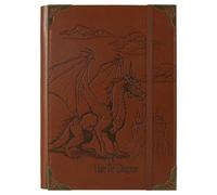 TIEFOSSI A5 Raccoglitore 6 Anelli Quaderno per Donna Uomo, Diario con Copertina Rigida in Pelle PU, Diario Vintage Dragon per Ragazzi, Quaderni a Righe per Scuola, Agenda, Viaggi, Lavoro, Organizer