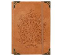 TIEFOSSI A5 Raccoglitore 6 Anelli Quaderno per Donna Uomo, Diario con Copertina Rigida in Pelle PU, Diario Vintage Bussola, Quaderni a Righe per Scuola, Agenda, Viaggi, Lavoro, Organizer