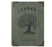 TIEFOSSI A5 Taccuino con 6 Anelli per Donna e Uomo, Diario con Copertina Rigida in Pelle PU, Diario Vintage con Motivo Albero, Taccuino a Righe per Scuola, Agenda, Viaggi, Lavoro, Organizer