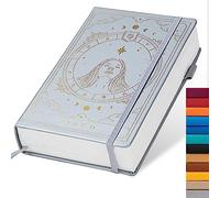 TIEFOSSI Constellations - Quaderno con copertina rigida, formato A5, 100 g/m², 400 pagine, per donne, uomini, adolescenti (Virgo)