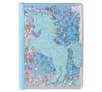 TIEFOSSI Diario Glitterato Unicorno per Ragazze, Regalo per Ragazze dai 6-12 anni, Diario Morbido per Bambini, Quaderno A5 a Righe per Scrivere e Disegnare, Taccuino Unicorno Carino