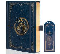 TIEFOSSI Tree of Life Journal, Diario A5 a Puntini per Donne e Uomini, Taccuino Estetico con 190 Pagine Numerate, Diario con Copertina Rigida in Pelle Vegana con Segnalibro, Carta Spessa 160 GSM