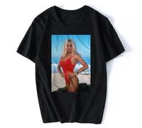 TIEGUAN Baywatch TV-Show Pamela Anderson Leben Schutz Lizenziert Erwachsenen T-Shirt Black M