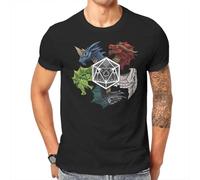TIEGUAN DND Chromatic T Shirt Homme Men's Tshirt Cotton Men Tops Black L
