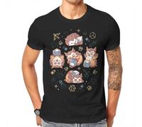 TIEGUAN DND Cute Owl Beast Dice T Shirt Men Black XL