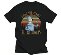TIEGUAN Save-The-Planet-Kill-all-Humans-T-Shirt(1) Black BlackXL