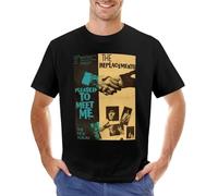 TIEGUAN The-Replacements-Poster-T-Shirt-t-Shirt-Man-T-Shirt-for-a-Boy-Designer-t-Shirt Black BlackXL