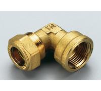 TIEMME - 1355 GOMITO F. X TUBO RAME A COMPRESSIONE C/ORING X GAS TIEMME - - 1/2" x 18 mm