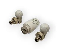 TIEMME KIT VALVOLA CON TESTA TERMOSTATICA + DETENTORE Ø 3/8G - 1/2X16 RADIATORE