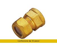 Tiemme Raccordi Ottonato Diritti Bicono F / Gas 12x1 / 2 Pes Pezzi 10 1210007