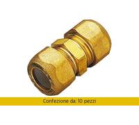 Tiemme Raccordi Ottonato Diritti Doppio Bicono 14x1 / 2 Pezzi 10 1200008