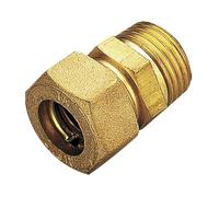 Tiemme Raccordo diritto maschio con tenuta o-ring per tubo rame serie 1300, attacco 1/2", Ø 18 mm