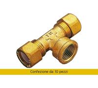 Tiemme Tee Ottonato Due Biconi F / Gas 12x1 / 2 Pes Pezzi 10 1210008