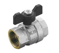 Tiemme Valvola arresto a sfera in ottone con farfalla, femmina/femmina attacco 3/8"