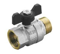 TIEMME Valvola arresto a sfera in ottone con farfalla maschio femmina 3/8", 1 PZ