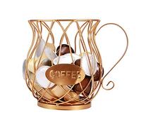 TIEMORE Cesto per capsule da caffè, Organizzatore di cialde da caffè, porta capsule di caffè design originale nero, accessori da caffè perfetti grande capacità