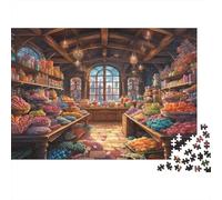 Tienda de dulces Puzzle 1000 Piezas De Cartón Grueso Juego De Rompecabezas En Paquete Anti Estrés Adultos Para Fiesta De Pijamas Como Regalo Original 52x38cm/1000pcs