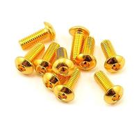 Tiene le cose dentro 10pcs grado 12.9 testa semicircolare placcatura titanio oro vite esagonale M2 M2.5 M3 M4 M5 vite a esagono incassato Adatto a molti luoghi(M3x10mm)