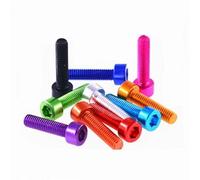 Tiene le cose dentro 10pcs vite a brugola DIN912 M2 M2.5 M3 M4 M5 M6 * 6/8/10/12/16/20/25 alluminio colorato vite a esagono incassato esagonale Adatto a molti luoghi(Gloden,M3x6)