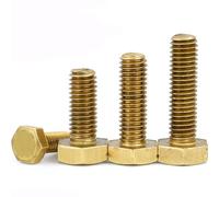 Tiene le cose dentro Bullone esagonale in ottone a testa piatta M4 M5 M6 M8 M10 Vite esagonale esterna filettatura completa Adatto a molti luoghi(M8x35mm(2PCS))