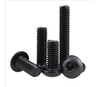 Tiene le cose dentro M2 M2.5 M3 M4 M5 M5 Acciaio Acciaio Nero Testa rotonda Vite a forma di funghi Presa esagonale a forma di testa a vite Adatto a molti luoghi(20pcs,M4x25)